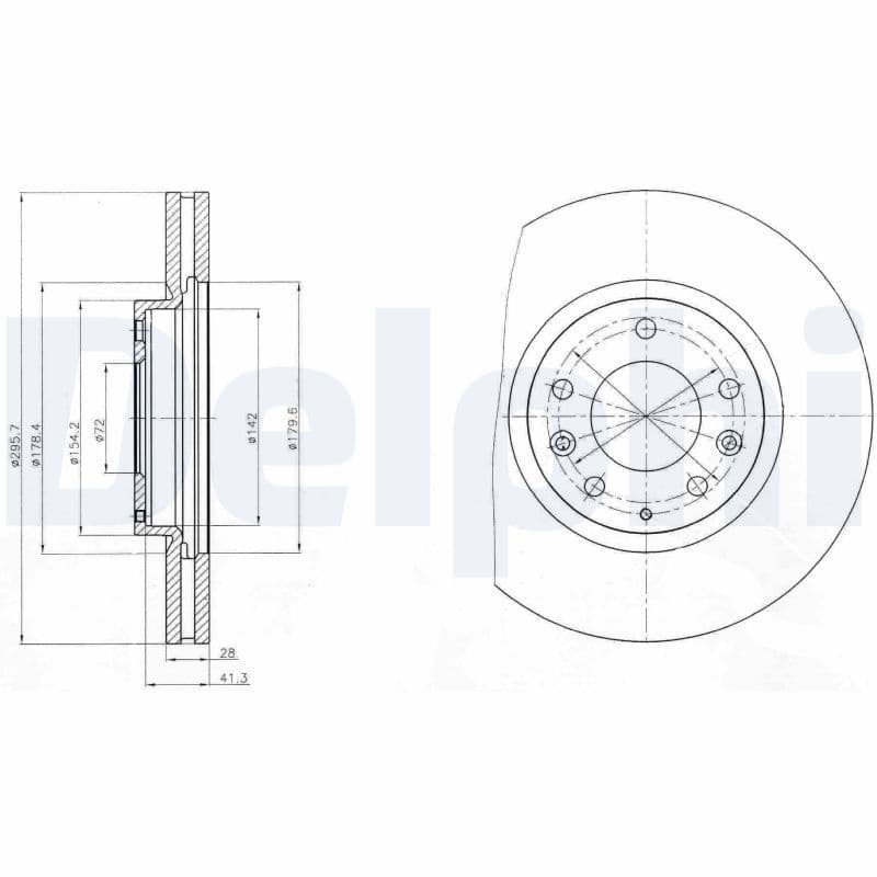 Bremžu diski DELPHI BG4256 1