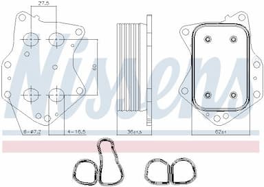 Eļļas radiators, Motoreļļa NISSENS 90873 6