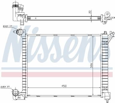 Radiators, Motora dzesēšanas sistēma NISSENS 69704A 6