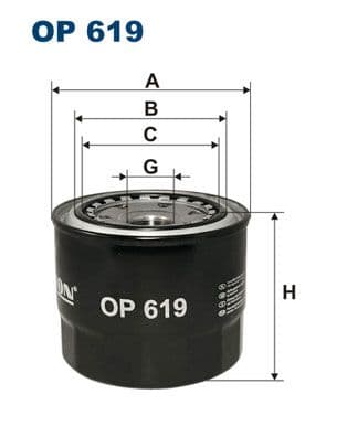 Eļļas filtrs FILTRON OP 619 1