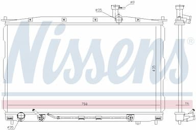 Radiators, Motora dzesēšanas sistēma NISSENS 67505 6