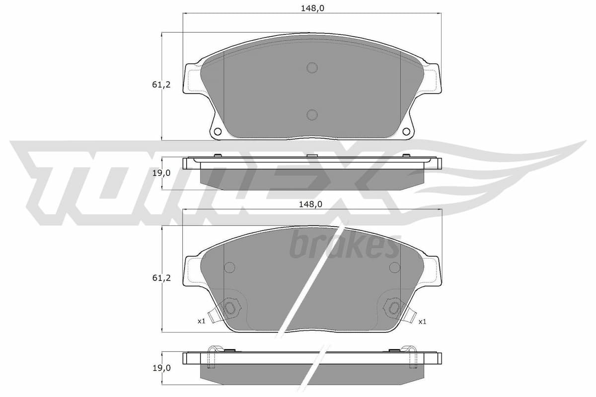 Bremžu uzliku kompl., Disku bremzes TOMEX Brakes TX 16-51 1