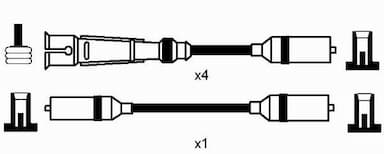 Augstsprieguma vadu komplekts NGK 8623 2