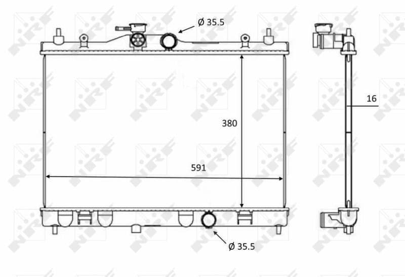 Radiators, Motora dzesēšanas sistēma NRF 58236 1