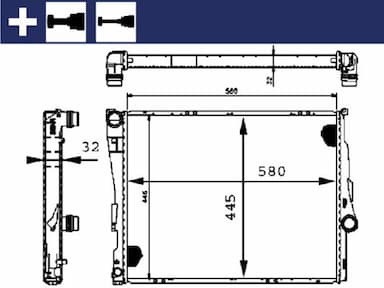 Radiators, Motora dzesēšanas sistēma MAHLE CR 455 000S 1