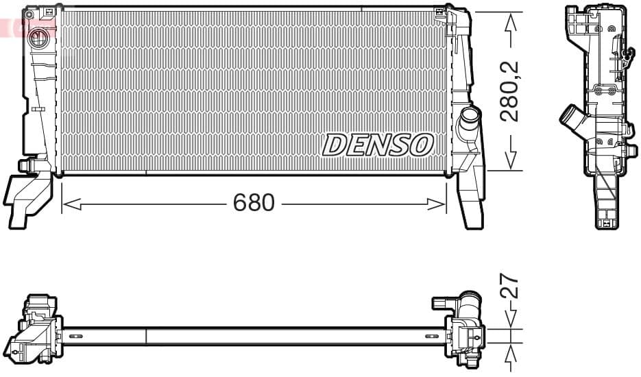 Radiators, Motora dzesēšanas sistēma DENSO DRM05074 1