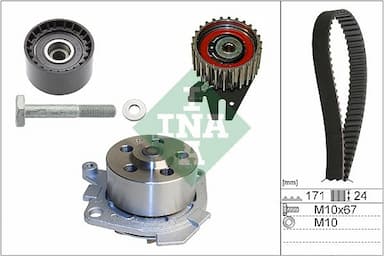 Ūdenssūknis + Zobsiksnas komplekts Schaeffler INA 530 0606 30 1