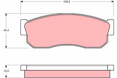 Bremžu uzliku kompl., Disku bremzes TRW GDB288 1