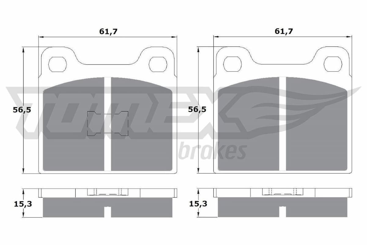 Bremžu uzliku kompl., Disku bremzes TOMEX Brakes TX 10-16 1