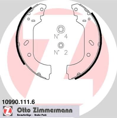 Bremžu loku komplekts ZIMMERMANN 10990.111.6 1