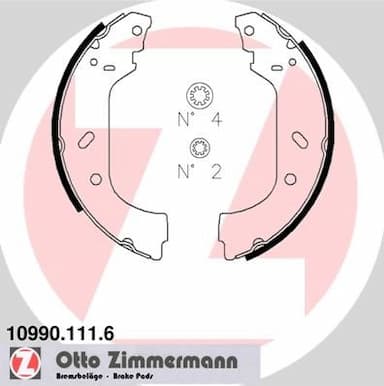 Bremžu loku komplekts ZIMMERMANN 10990.111.6 1