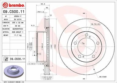 Bremžu diski BREMBO 09.C500.11 1