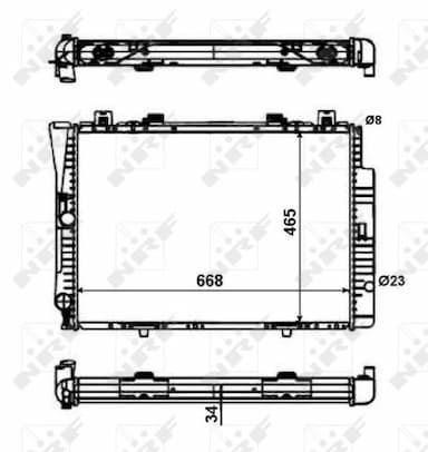 Radiators, Motora dzesēšanas sistēma NRF 56142 1