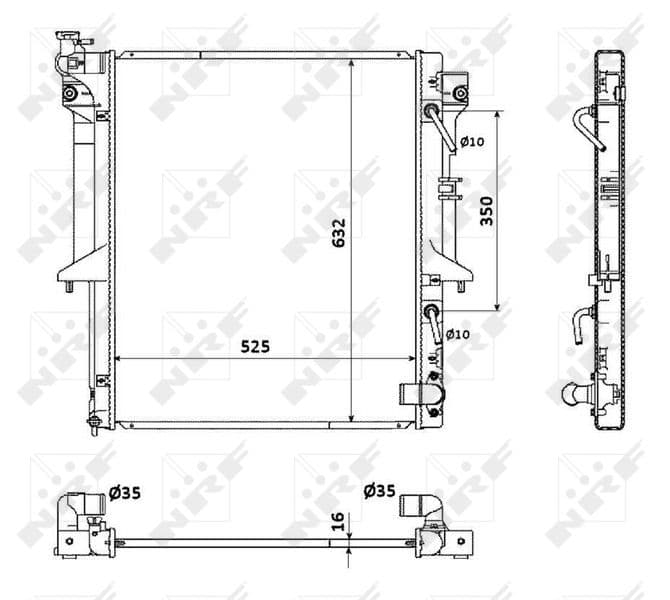 Radiators, Motora dzesēšanas sistēma NRF 53909 1