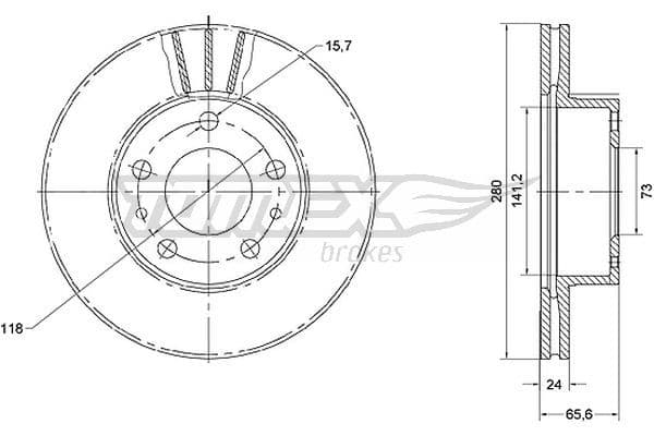 Bremžu diski TOMEX Brakes TX 70-19 1