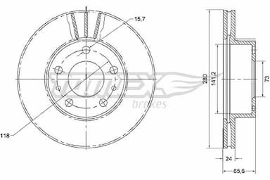 Bremžu diski TOMEX Brakes TX 70-19 1