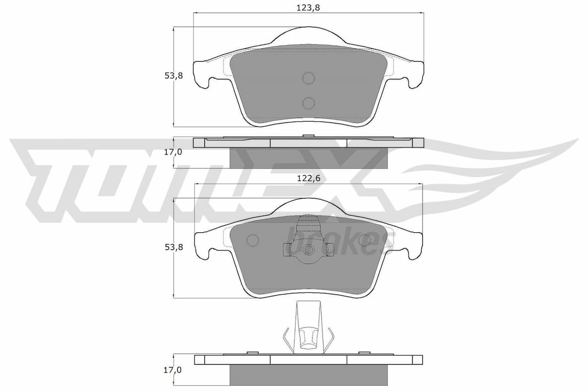 Bremžu uzliku kompl., Disku bremzes TOMEX Brakes TX 14-05 1