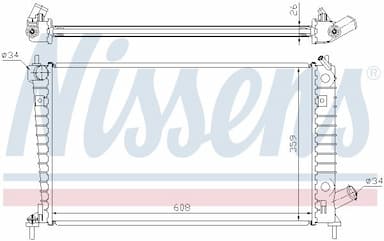 Radiators, Motora dzesēšanas sistēma NISSENS 68004A 6