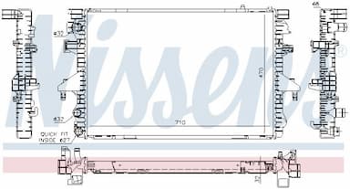 Radiators, Motora dzesēšanas sistēma NISSENS 65282A 5