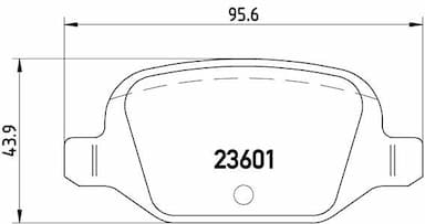 Bremžu uzliku kompl., Disku bremzes BREMBO P 23 064 1