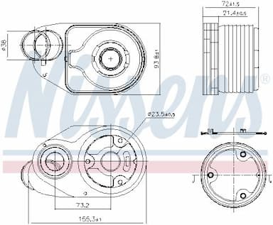 Eļļas radiators, Motoreļļa NISSENS 90932 5