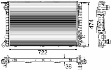 Radiators, Motora dzesēšanas sistēma MAHLE CR 912 000P 2