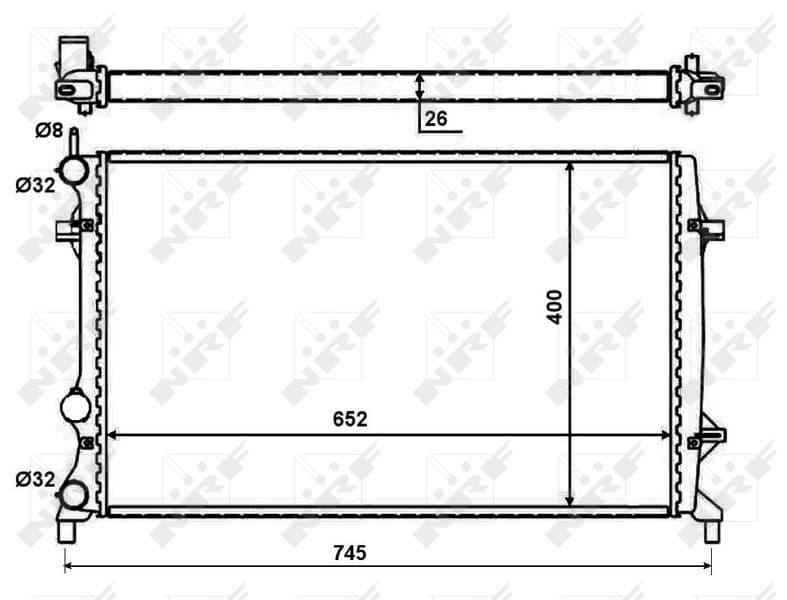 Radiators, Motora dzesēšanas sistēma NRF 59057 1