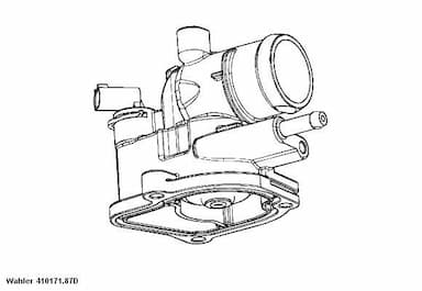 Termostats, Dzesēšanas šķidrums BorgWarner (Wahler) 410171.87D 4