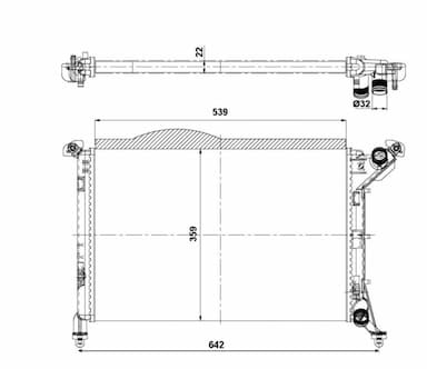 Radiators, Motora dzesēšanas sistēma NRF 53969 4