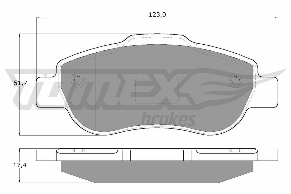 Bremžu uzliku kompl., Disku bremzes TOMEX Brakes TX 14-43 1