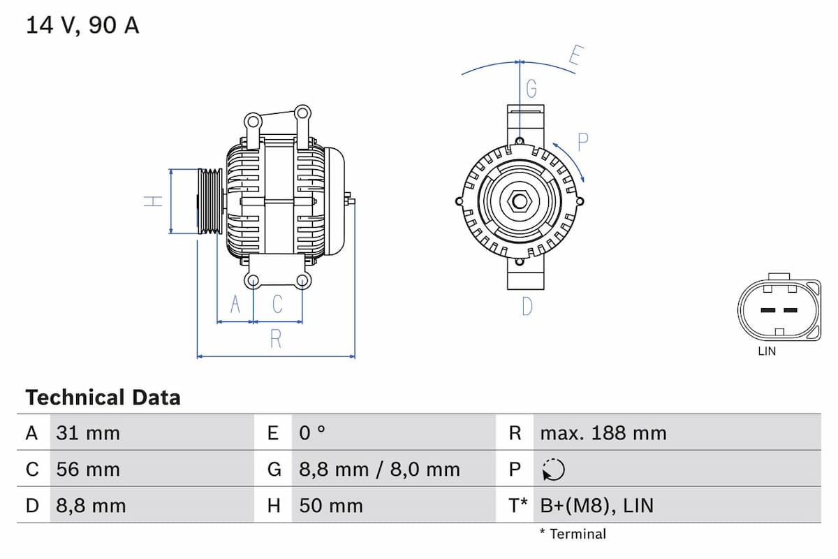 Ģenerators BOSCH 0 986 047 840 1