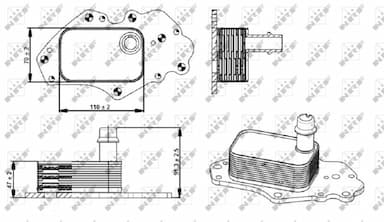 Eļļas radiators, Motoreļļa NRF 31347 5