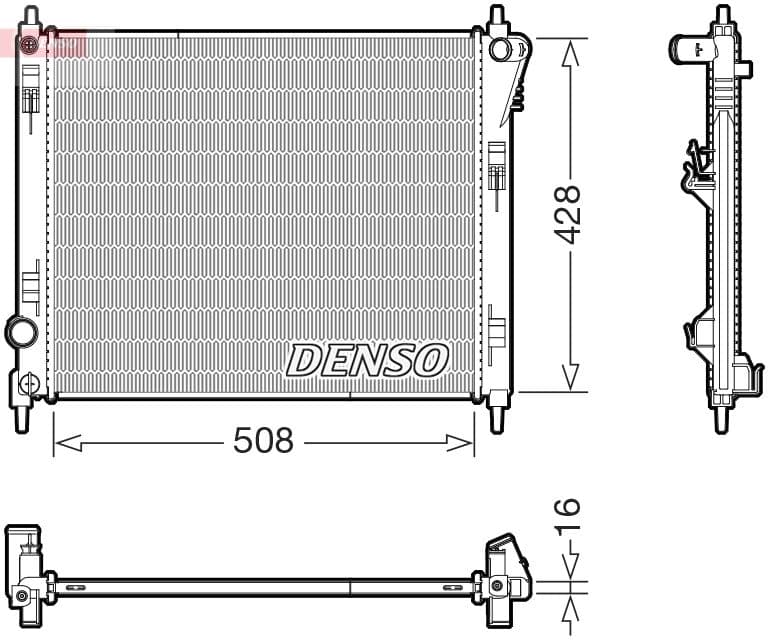 Radiators, Motora dzesēšanas sistēma DENSO DRM46075 1