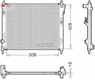 Radiators, Motora dzesēšanas sistēma DENSO DRM46075 1