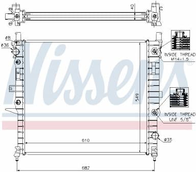 Radiators, Motora dzesēšanas sistēma NISSENS 62788A 5