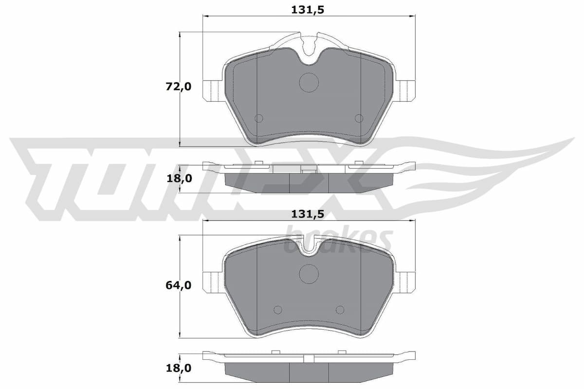 Bremžu uzliku kompl., Disku bremzes TOMEX Brakes TX 16-04 1