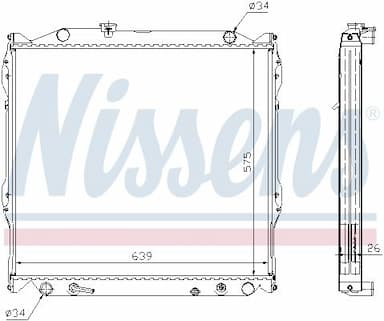 Radiators, Motora dzesēšanas sistēma NISSENS 647551 2