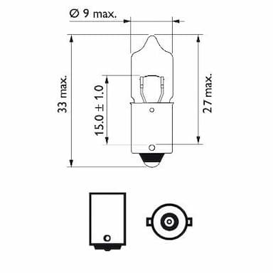 Kvēlspuldze PHILIPS 12023CP 3