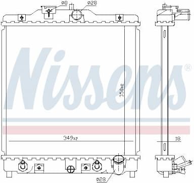 Radiators, Motora dzesēšanas sistēma NISSENS 633081 2