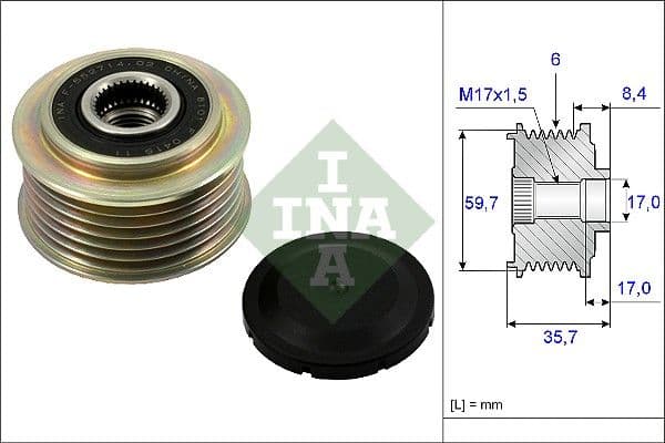 Ģeneratora brīvgaitas mehānisms Schaeffler INA 535 0225 10 1