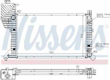 Radiators, Motora dzesēšanas sistēma NISSENS 62686A 6