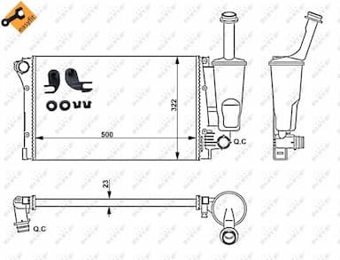 Radiators, Motora dzesēšanas sistēma NRF 58170 4