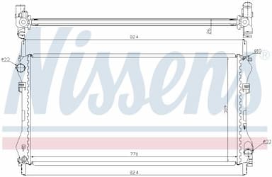 Radiators, Motora dzesēšanas sistēma NISSENS 62046A 5