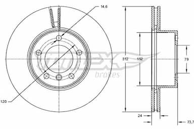 Bremžu diski TOMEX Brakes TX 72-78 1