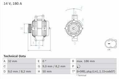 Ģenerators BOSCH 0 986 084 590 1