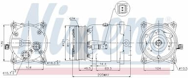 Kompresors, Gaisa kond. sistēma NISSENS 89122 5