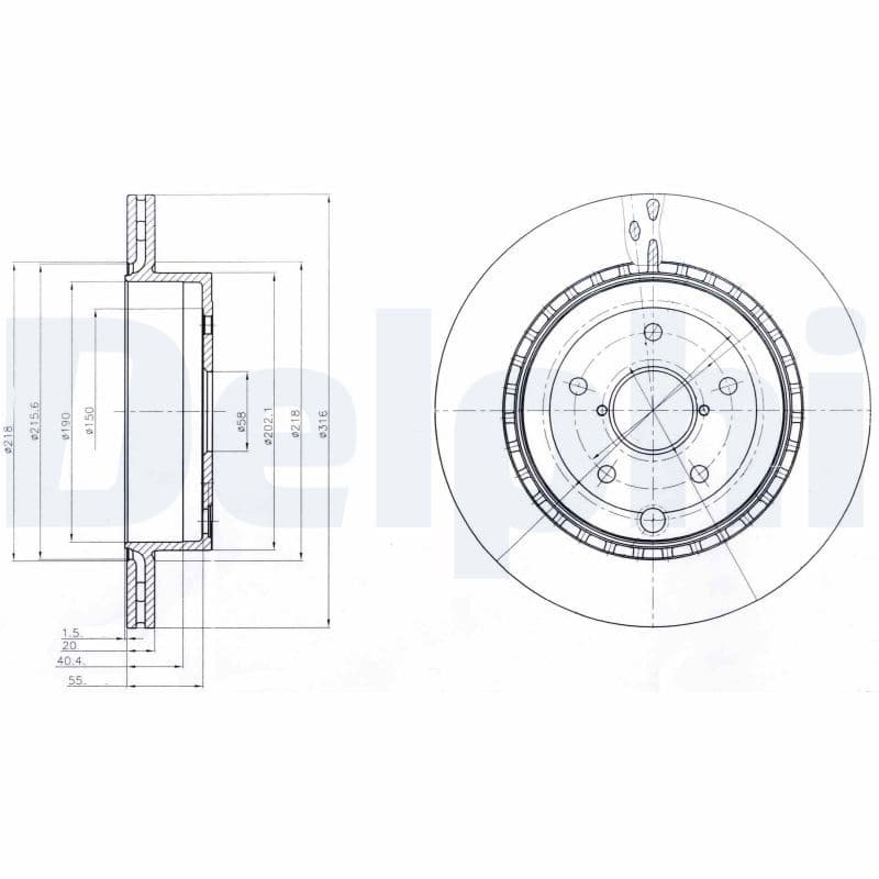 Bremžu diski DELPHI BG4287 1