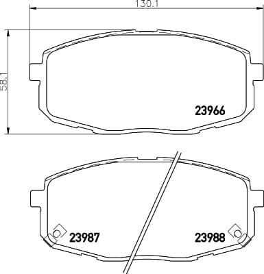 Bremžu uzliku kompl., Disku bremzes HELLA 8DB 355 010-611 1