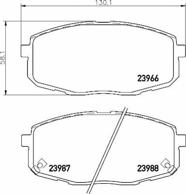 Bremžu uzliku kompl., Disku bremzes HELLA 8DB 355 010-611 1