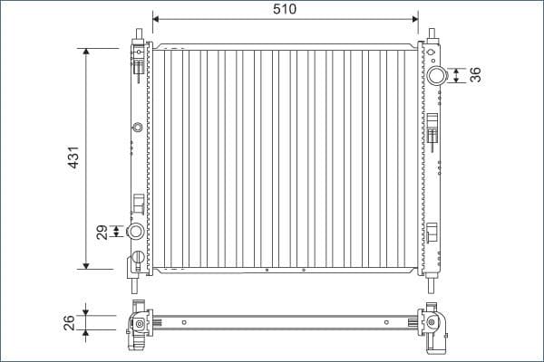 Radiators, Motora dzesēšanas sistēma VALEO 701160 1